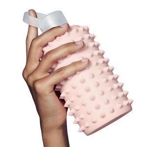 BKR Spiked Tutu Light Pink Glass Water Bottle and Silicone Sleeve 500ML (16 OZ)